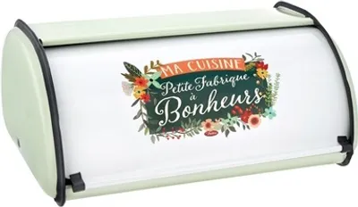 Produktbild von Metall Brotbox mit Klappdeckel 'Petite fabrique a bonheurs'