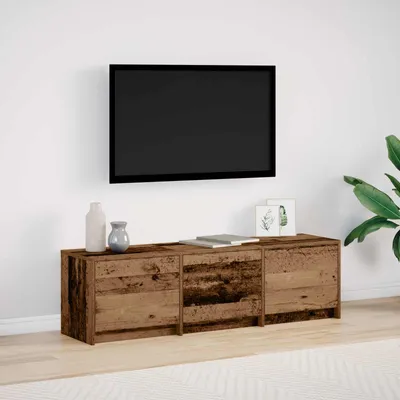 Image de Maison Exclusive - Meuble TV 140 x 34 x 40 cm en bois ancien et panneaux dérivés du bois