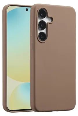 Produktbild von Accezz Liquid Silikoncase mit MagSafe Samsung Galaxy S25 FE - Hellbraun