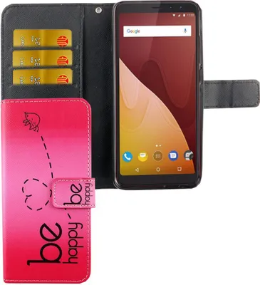 Produktbild von Handyhülle Tasche für Handy Wiko View Be Happy Pink