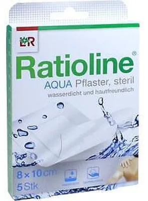 Productafbeelding van Ratioline Aqua pleisters, steriel, 8 x 10 cm, 5 stuks