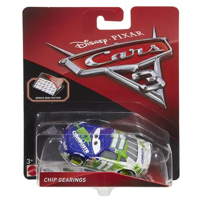 Produktbild von Mattel DXV60 Disney Pixar Cars 3 Chip Gearings Spielzeug Auto 1:55