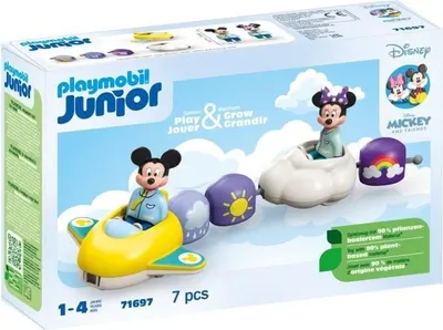 Image de PLAYMOBIL Junior 71697 Train des nuages de Mickey et Minnie, Junior & Disney, Inclut Minnie et Mickey, Dès 12 mois