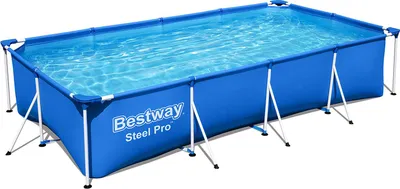 Produktbild von Bestway® Steel Pro™ Frame Pool ohne Pumpe 400 x 211 x 81 cm , blau, eckig