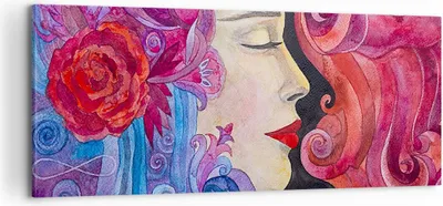 Produktbild von Bild auf Leinwand - Leinwandbild - Frau Abstraktion - 100x40cm - Wand Bild - Wanddeko - Wandbilder - Leinwanddruck - Bilder - Kunstdruck - Wanddekoration - Leinwand bilder - Wandkunst - AB100x40-4005