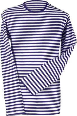 Produktbild von Herren Ringelshirt langarm blau-weiß – alltagstauglich Größe: XL