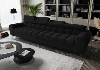 Produktbild von Big Sofa Sofa 4-Sitzer BASTIEN Megasofa in Stoff Moly Schwarz