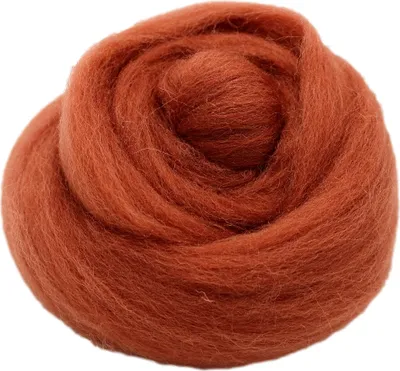 Produktbild von Filzwolle zum Trockenfilzen und Nassfilzen - Farbe Terra 20gr.