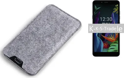 Produktbild von K-S-Trade Filz Handyhülle kompatibel mit OnePlus 7 Pro Schutzhülle Filztasche Filz Tasche Case Sleeve Handy Hülle Filzhülle grau