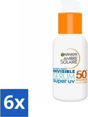 Produktbild von Garnier - Ambre Solaire - Sonnenschutzserum - Super UV - Unsichtbar - LSF 50+ - 30 ml - Vorteilspack - 6 Stücke