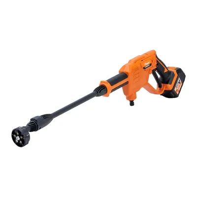 Productafbeelding van Villager VHP 2420 Accu-hogedrukreiniger 18 V, wateraansluiting via emmer, waterdebiet 2 liter per minuut, 2 spuitlansen, 6 meter slang, schuimspuit
