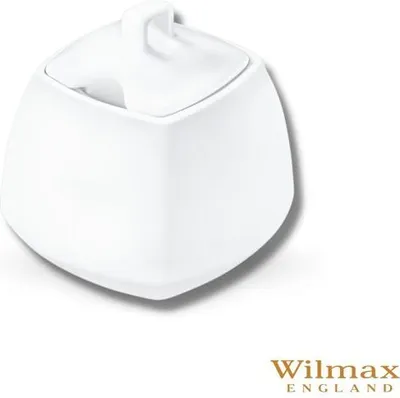 Produktbild von Wilmax Zuckerdose mit Deckel Weiß Porzellan Ilona WL-995026/A