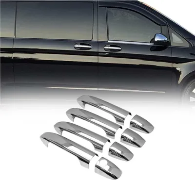Immagine prodotto di Rivestimento maniglia porta Tappi maniglia per Mercedes Vito W447 2014-2025 4 porte cromo 8x