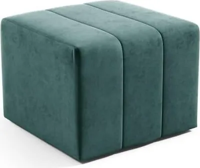 Produktbild von LIKMA Pouf, Hocker Flaschengrün 46x35x46 cm, 3D-Effekt Velvet Sitzhocker, Fußhocker, Pouf Hocker, Polsterhocker, Moderne Sitzbank, Garderobenbank, Ottoman Stoff: Trinity 38