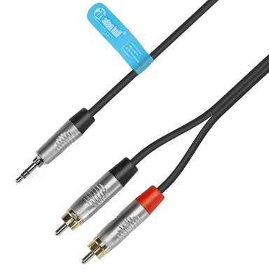 Produktbild von Adam Hall Cables 4 STAR YWCC 0150 Y-Kabel REAN 2 x Cinch auf Miniklinke TRS | 1.5 m