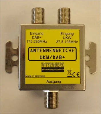 Produktbild von Wittenberg Antennenweiche für UKW und DAB Plus, Einspeisweiche