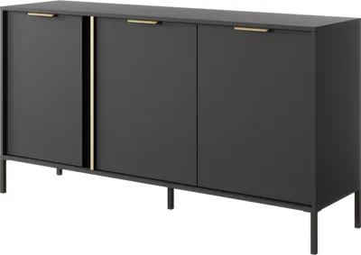 Produktbild von Furniture24 Kommode Lars 3 Sideboard 153 X 81 X 39,5 Cm 3 Türiger Schrank Wohnzimmerschrank