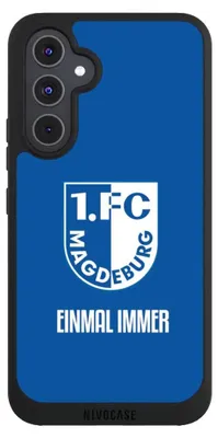 Produktbild von NIVOCASE Handyhülle für Samsung Galaxy A54 5G  Hülle NIVOpure Case Schwarz Offizielles Lizenzprodukt Wappen 1. FC Magdeburg