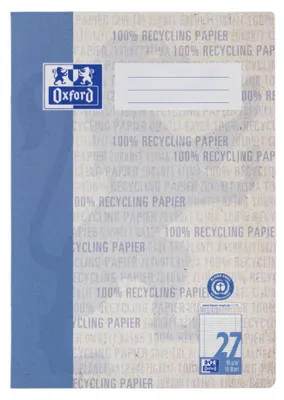 Productafbeelding van Oxford 400159481: Oxford schoolblok "Recycling", formaat DIN A4, 16 bladen, regelafstand 27