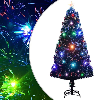 Obrázok produktu pre Osvetlený vianočný stromček so stojanom a LED 120 cm, optické vlákno