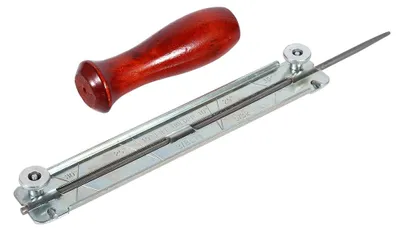 Immagine prodotto di 1 set di lime per catene di motosega e affilacatene, con supporto in legno (4,0 mm)