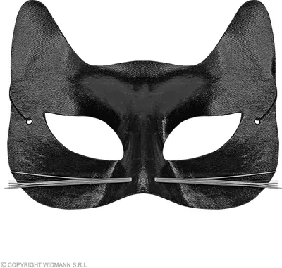 Produktbild von Widmann Maske Schwarz Katzenaugen