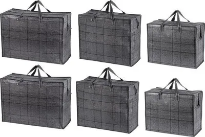 Image de Lot de 6 sacs de voyage de différentes tailles, fermeture éclair coulissante, résistants à l'eau, organisateurs de rangement durables, portables et pratiques (3 fermetures éclair)