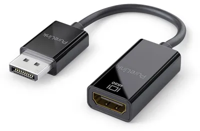 Productafbeelding van PureLink DisplayPort naar HDMI adapter, 4K 60Hz, 18 Gbit/s, 0,15 m – zwart, DisplayPort naar HDMI