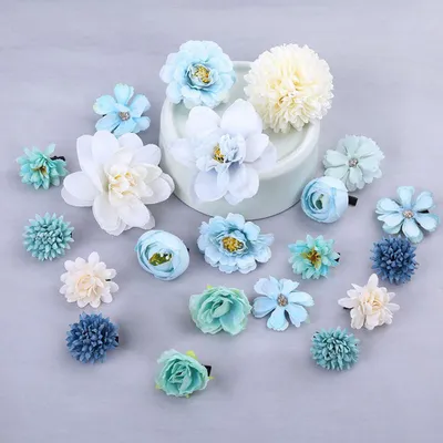 Produktbild von 21er-Pack künstliche Haarspangen mit Blumen – Haarschmuck für Hochzeiten, Brautpartys, Abschlussbälle und andere festliche Anlässe – für Frauen und Kinder