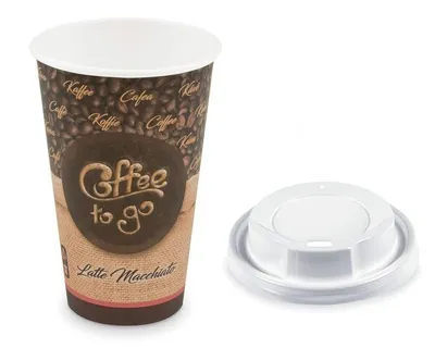 Produktbild von 100x Kaffeebecher XL 'Coffee To Go' Latte Macch mit Trinkdeckel 400ml 510ml