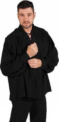 Produktbild von Schnürhemd schwarz Größe: XXL