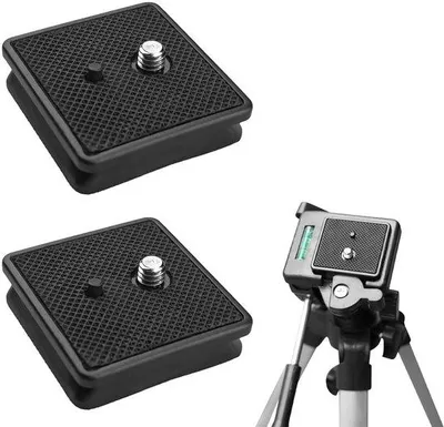 Productafbeelding van 2 stuks snelwisselplaat, snelwisselplaat voor camera, snelbevestigingsplaat voor universeel statief, snelwisselplaat statief, 41 x 41 mm
