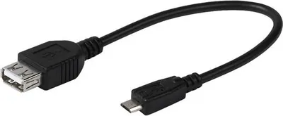 Produktbild von ViVanco™45298, 0,15 m, Micro-USB B, USB A, USB 2.0, Schwarz