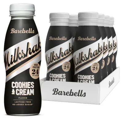 Image de Boissons protéinées - Barebells - Pack de Barebells Milkshake (8X330 ml) - Saveur Cookies et Cream
