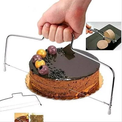 Obrázok produktu pre Tortový niveliér Layer Cutter Drôtový nastaviteľný niveliér na torty Krájač na torty pre svadobné narodeninové vrstvené torty