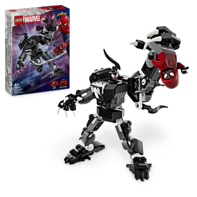 Produktbild von LEGO Marvel Venom Mech vs. Miles Morales, bewegliche Actionfiguren für Kinder, Spider-Man-Set mit Mini-Figuren für Superhelden-Duelle, Spielzeug-Geschenk für Jungen und Mädchen ab 6 Jahren 76276
