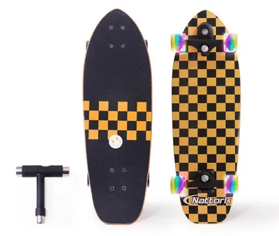 Produktbild von Skateboard 29" x 8" für Kinder und Anfänger, Ahornholz, Double Kick, mit LED-Rädern