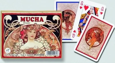 Immagine prodotto di Piatnik Mucha - Carte da gioco dei sogni - Doppio mazzo