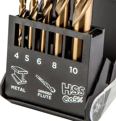 Immagine prodotto di Punte per metallo HSS-Co 4,0 - 10 mm, 5 pezzi