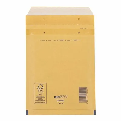 Produktbild von 100x AROFOL CLASSIC Luftpolstertasche  3/C-13 150x215mm braun für B6+