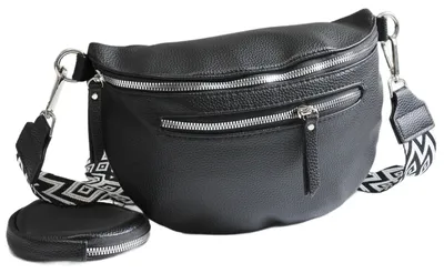 Produktbild von irisaa Umhängetasche Damen Crossbody Bag, 3 in 1 Schultertasche, Bauchtasche mit Reißverschluss und Verstellbarem breitem Gurt, Handtasche für Männer Frauen