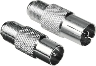 Produktbild von Hama 00116019, Koaxial, Koaxial, Weiblich, Weiblich, Edelstahl, CE