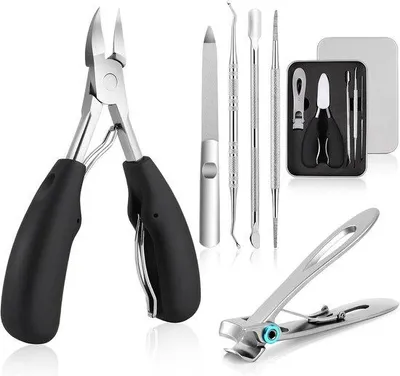 Productafbeelding van Teennagelknippers voor Dikke en Ingegroeide Nagels - 5 in 1 Set met Ergonomische Grip