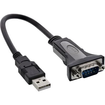 Zdjęcie produktu dla InLine 4043718121441, USB A, DB9, 0,25 m, Czarny