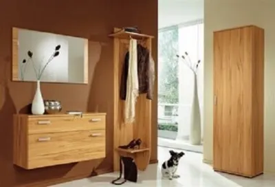 Produktbild von Garderobenset kernbuche Flurgarderobe Dielenset