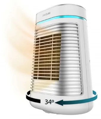 Zdjęcie produktu dla Cecotec 08273, Wentylator elektryczny ogrzewacza pomieszczeń, Ceramika, Wewnętrzna, Stół, Biały, obrotowy