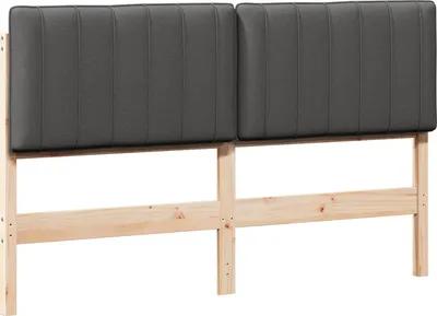 Produktbild von vidaXL Gepolstertes Kopfteil mit Kopfteil Braun und Dunkelgrau 160 cm