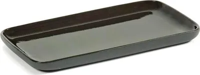 Produktbild von SERAX Tablett rechteckig S Cose Dark Grey, Länge: 162 mm, Breite: 98 mm
