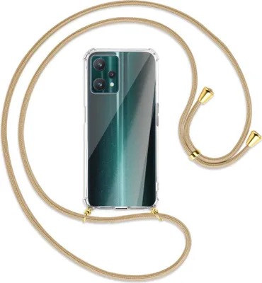 Produktbild von Handykette Backcover-Schutzhülle mit Band (Metall goldfarben) für Realme 9 Pro 5G - caramel