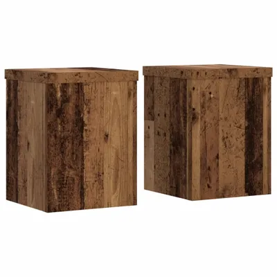 Produktbild von vidaXL Pflanzenständer 2 Stk. Altholz-Optik 15x15x20 cm Holzwerkstoff